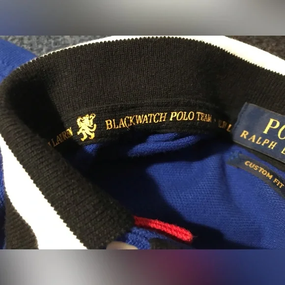 Vintage RALPH LAUREN POLO BLACKWATCH TEAM RUGBY Custom Shirt L Rlpc Rlx Sport x - Picture 4 of 16